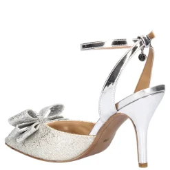 J Renee Women's , Shanaya Pump Silver Glitter