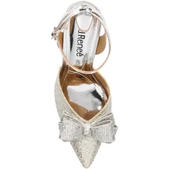 J Renee Women's , Shanaya Pump Silver Glitter
