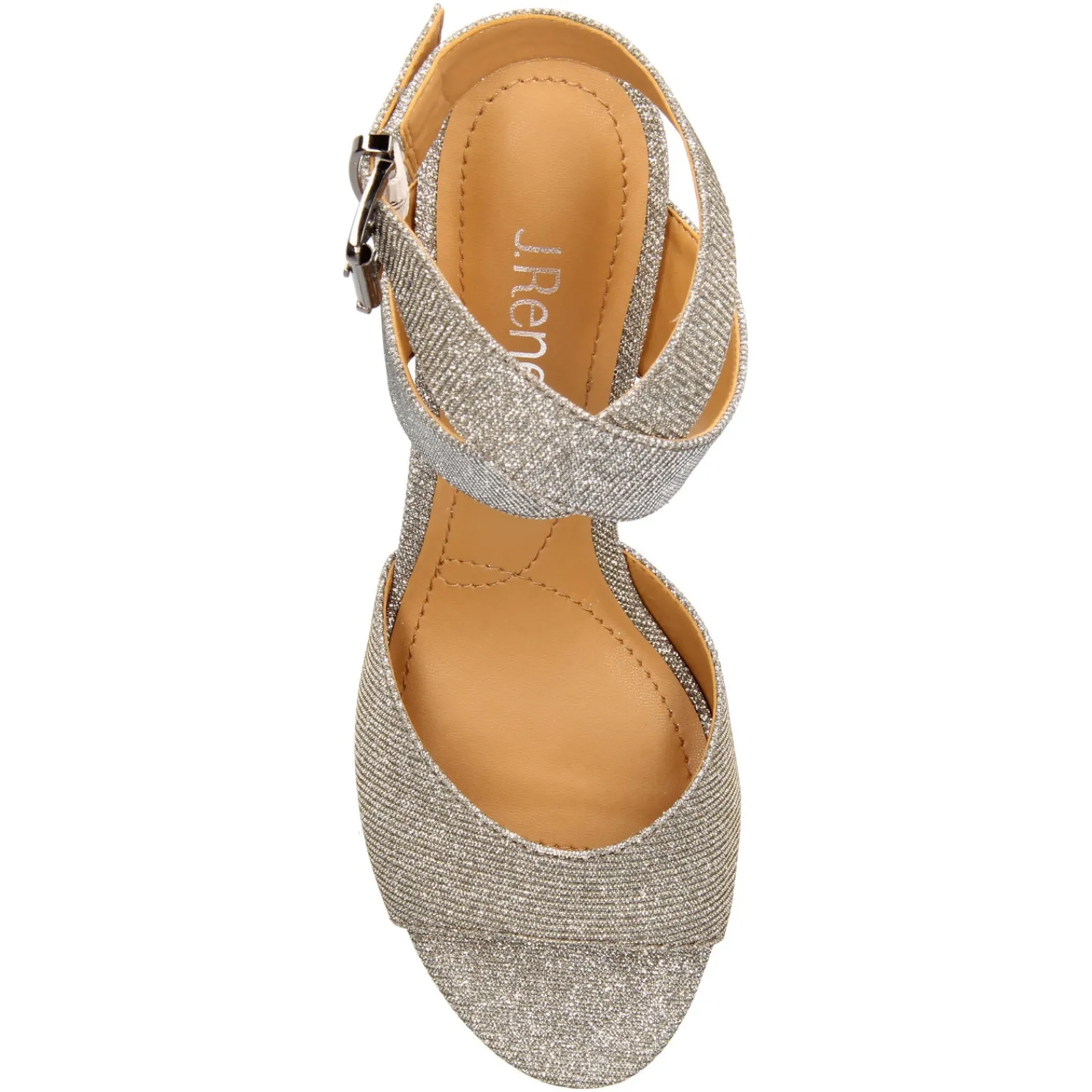 J Renee Women's , Soncino Sandal Pewter Glitter