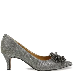 Discount J Renee Women's , Tacitha Pump Pewter Glitter