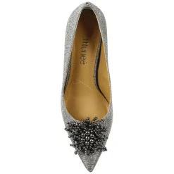 Discount J Renee Women's , Tacitha Pump Pewter Glitter