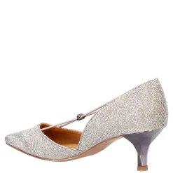 Outlet J Renee Women's , Varshee Pump Pewter Glitter