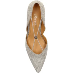 Outlet J Renee Women's , Varshee Pump Pewter Glitter
