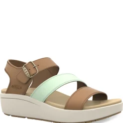 Outlet KEEN Women's , Elle City Backstrap Sandal Natural/Aqua