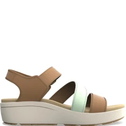 Discount KEEN Women's , Elle City Backstrap Sandal Natural/Aqua