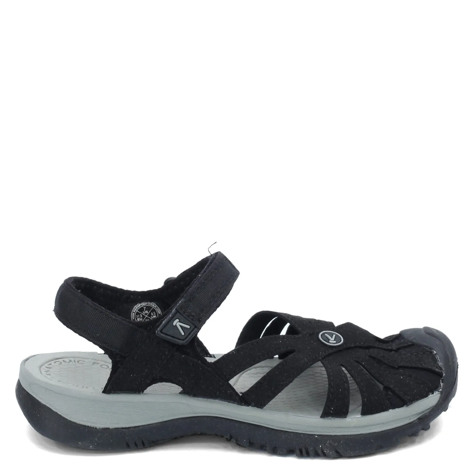 New KEEN Women's , Rose Sandal Black/Neutral Gray