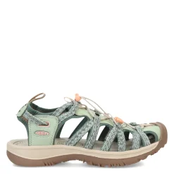 KEEN Women's , Whisper Sandal Granite Green/Peach Parfait