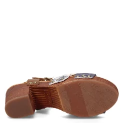 Best Korks Women's , Natalia Sandal Tan Blue