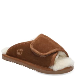 Discount Lamo Women's , APMA Slide Wrap Slipper - Wide Width Chestnut