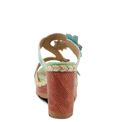 Clearance L Artiste Women's L'Artiste By Spring Step, Dreamt Sandal Mint Green Multi