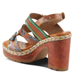L Artiste Women's L'Artiste By Spring Step, Ihana Sandal Camel Multi