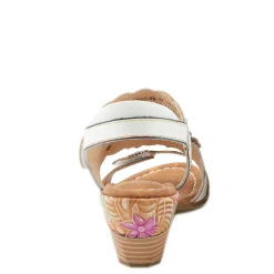 New L Artiste Women's L'Artiste By Spring Step, Aromas Sandal White Multi
