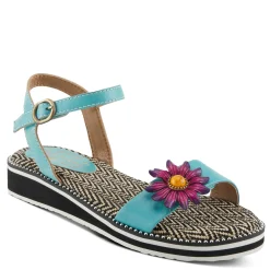 Sale L Artiste Women's L'Artiste By Spring Step Tilton Wedge Sandal Sky Blue