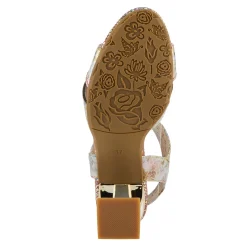 Online L Artiste Women's L'Artiste By Spring Step, Poster Sandal Beige Metallic Multi