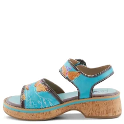 Outlet L Artiste Women's L'Artiste By Spring Step Kenna Sandal Sky Blue Multi