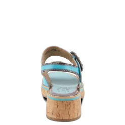 Outlet L Artiste Women's L'Artiste By Spring Step Kenna Sandal Sky Blue Multi