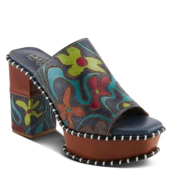 Clearance L Artiste Women's L'Artiste By Spring Step, Colossal Sandal Blue Multi