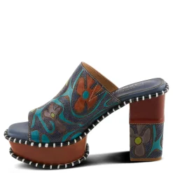 Clearance L Artiste Women's L'Artiste By Spring Step, Colossal Sandal Blue Multi