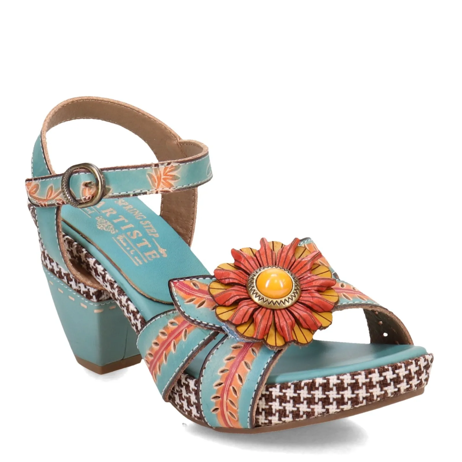 L Artiste Women's L'Artiste by Spring Step, Astarr Sandal Sky Blue Multi