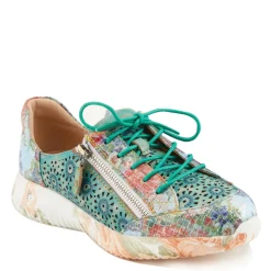 Online L Artiste Women's L'Artiste By Spring Step, Jazzie Sneaker Turquoise Multi