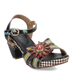 Discount L Artiste Women's L'Artiste by Spring Step, Astarr Sandal Black Multi