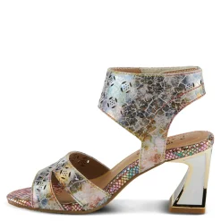 Clearance L Artiste Women's L'Artiste By Spring Step, Poster Sandal Beige Metallic Multi