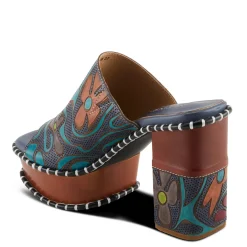 L Artiste Women's L'Artiste By Spring Step, Colossal Sandal Blue Multi