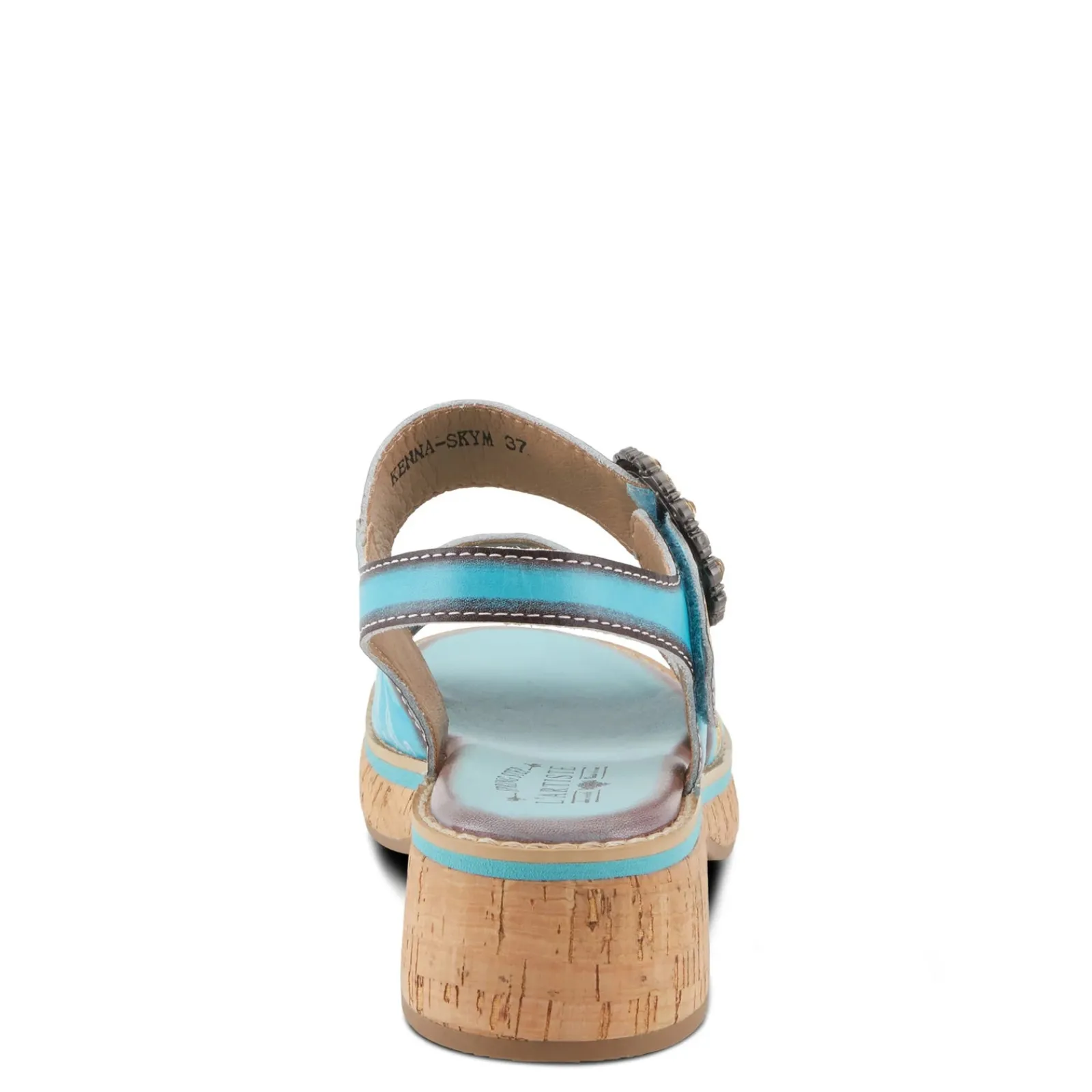 L Artiste Women's L'Artiste By Spring Step Kenna Sandal Sky Blue Multi