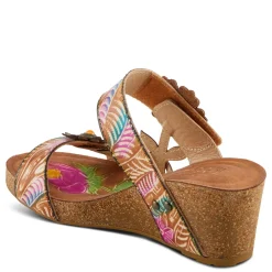 L Artiste Women's L'Artiste By Spring Step, Moai Sandal Tan Multi