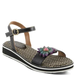 New L Artiste Women's L'Artiste By Spring Step Tilton Wedge Sandal Black