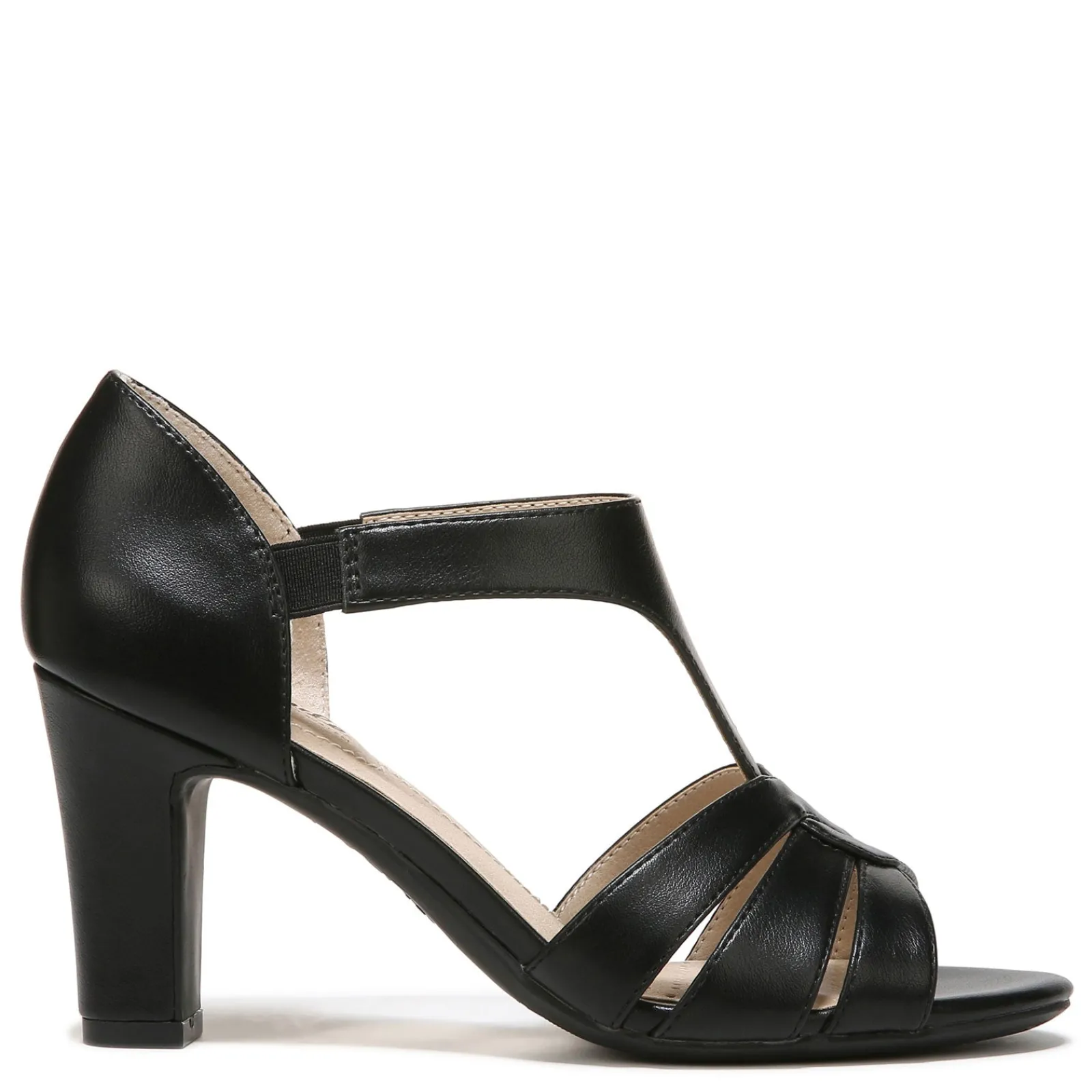 Sale LifeStride Women's , Caramel Sandal Black Smooth