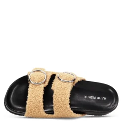 New Marc Fisher Women's , Keena Sandal Tan Fabric