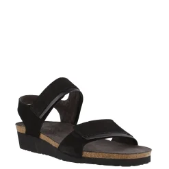 Naot Women's , Aisha Sandal - Wide Width Black Nubuck