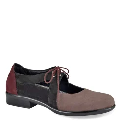 New Naot Women's , Alisio Oxford Black Brown Taupe Mix