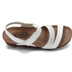 Discount Naot Women's , Krista Sandal White Lthr/White W/