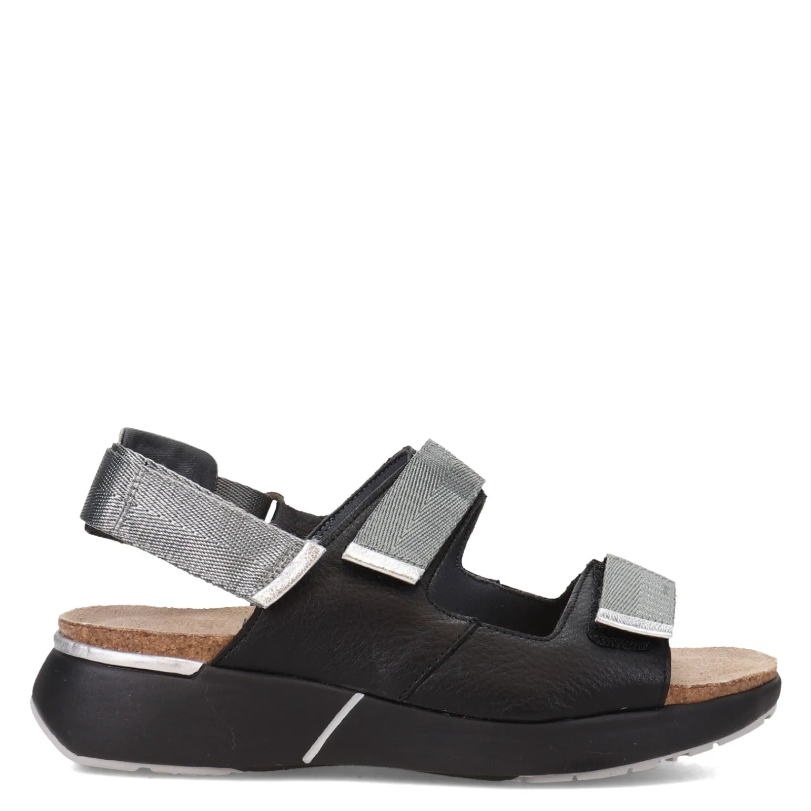 Best Naot Women's , Odyssey Sandal Black/Grey/Silver