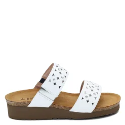 Outlet Naot Women's , Susan Slide White/Silver