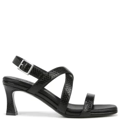 Outlet Naturalizer Women's , Kiki Sandal Black Snake Print Faux Leather