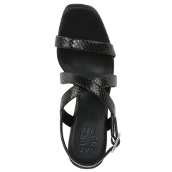 Outlet Naturalizer Women's , Kiki Sandal Black Snake Print Faux Leather