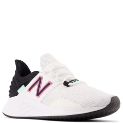 Outlet New Balance Women's , Fresh Foam Roav Running Shoe White/Black/Surf Vibrant Pink