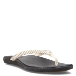 OluKai Women's , Ho'opio Thong Sandal Bone Stripe