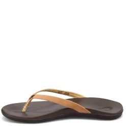 OluKai Women's , Ho'opio Thong Sandal Brown