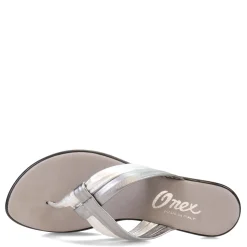 New Onex Women's , Melba Sandal Pewter Silver Metallic Mix
