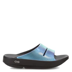 New OOFOS Women's , OOahh Luxe Slide Sandal Atlantis