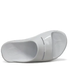 OOFOS Women's , OOahh Luxe Slide Sandal White