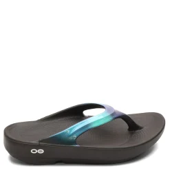 Online OOFOS Women's , OOlala Luxe Sandal Blue Multi