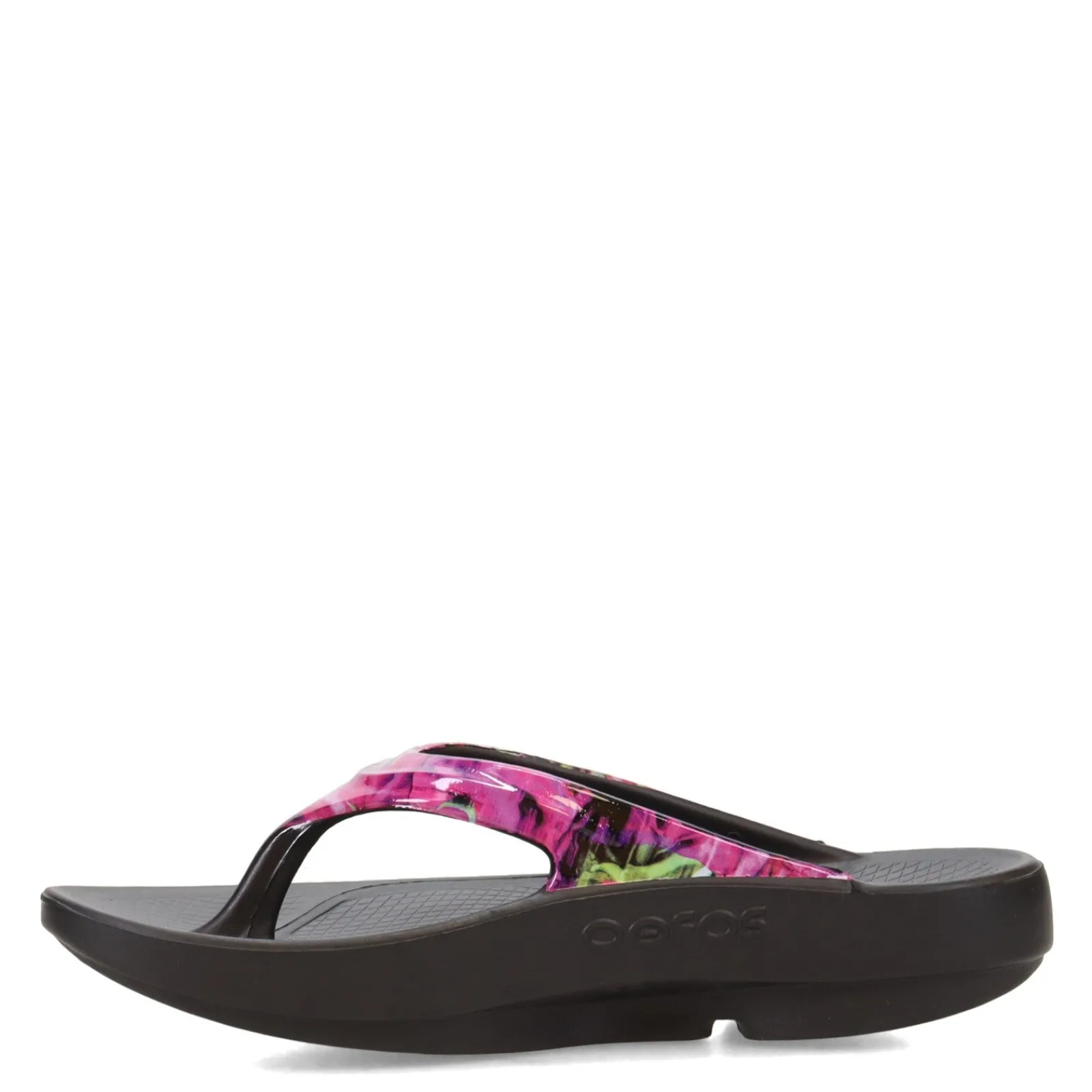 Discount OOFOS Women's , OOlala Sandal Neon Rose