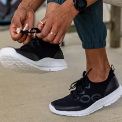 New OOFOS Women's , OOmg Sport LS Sneaker White Black