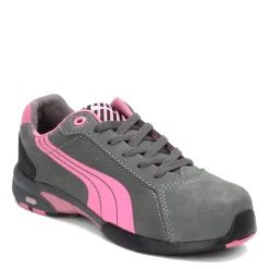Best Puma Safety Women's Puma, Balance Steel Toe Work Shoe Grey Pink