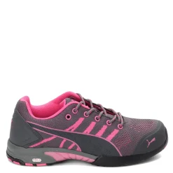 Best Puma Safety Women's Puma, Celerity Knit Steel Toe Work Shoe Gray Pink